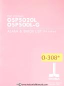 Okuma-Okuma OSP5020-L OSP500L-G, Alarm error List manual 1990-OSP500L-G-01